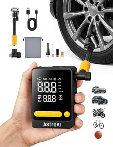 AstroAI L10 Mini自転車 空気入れ 電動 エアーコンプレッサーMM