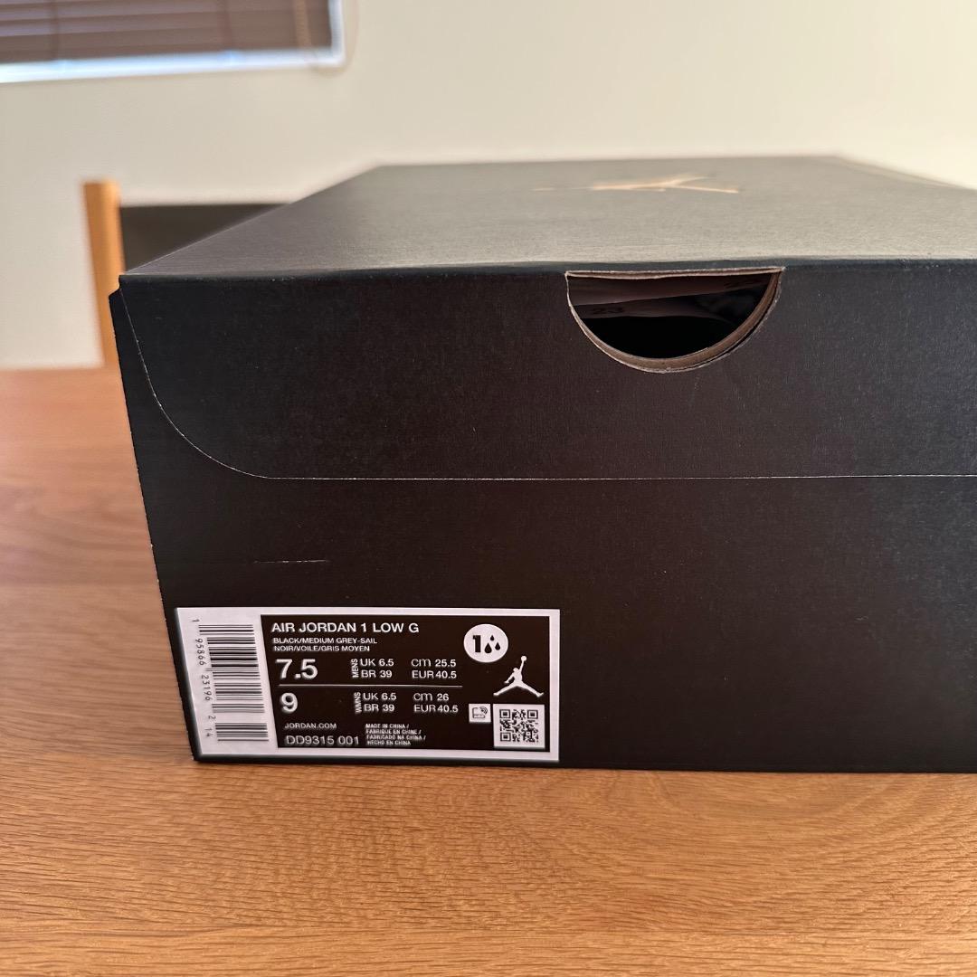 Nike エア ジョーダン 1 LOW G ミディアムグレー 25.5cm