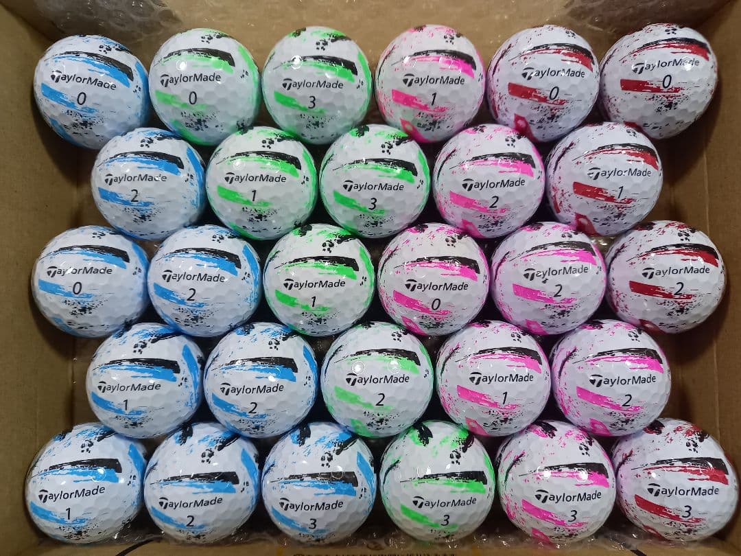 美品 テーラーメイド SPEED SOFT INK ロストボール 28球