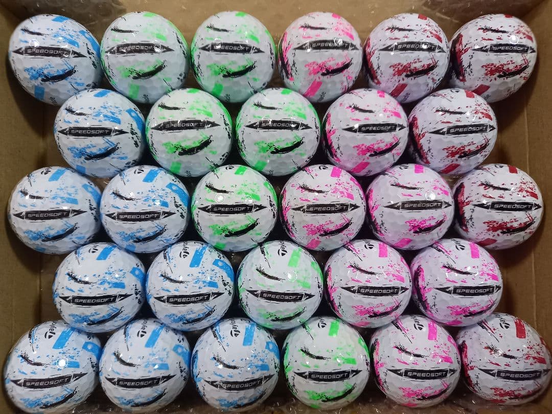 美品 テーラーメイド SPEED SOFT INK ロストボール 28球