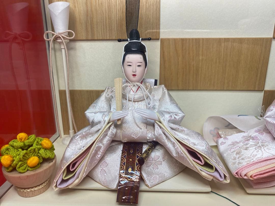 東京久月　雛人形　アクリルケース入り親王飾り・壁掛けOK・コンパクトサイズ