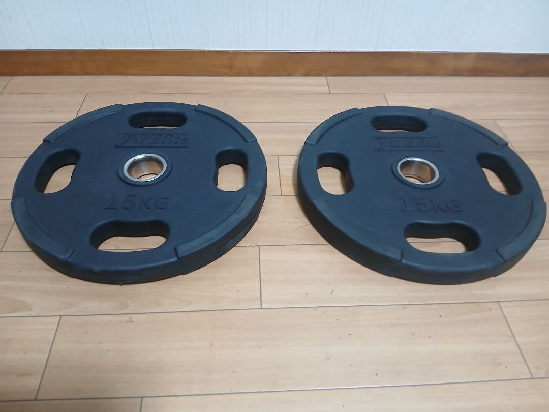 ①オリンピック バーベル プレート 15kg FitEliteフィットエリート