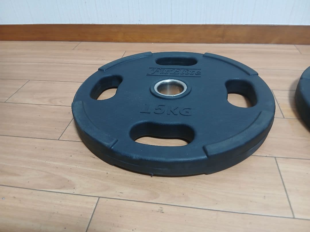 ①オリンピック バーベル プレート 15kg FitEliteフィットエリート