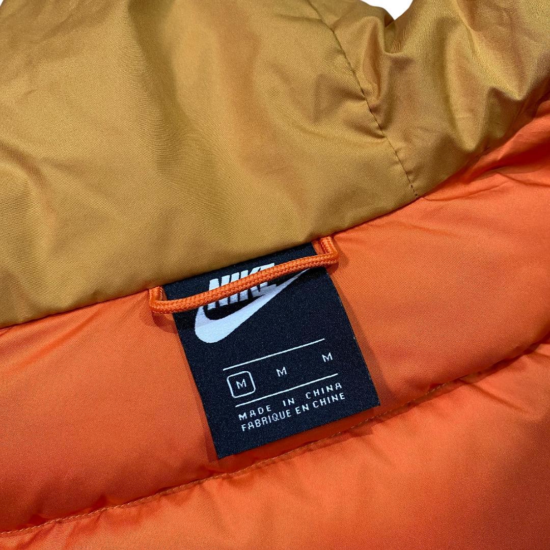 NIKE ナイキ フード付き ダウン ジャケット M ベージュ グリーン ゴルフ