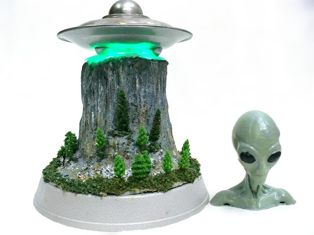 UFOジオラマシリーズ　未知との遭遇デビルタワー　マザーシップ　エイリアンヘッド