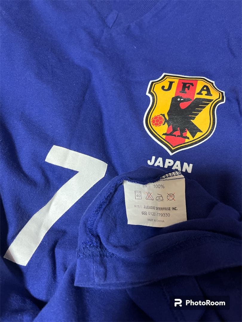 サッカー　日本代表　Tシャツ（L）2002年日韓W杯モデル　背番号7