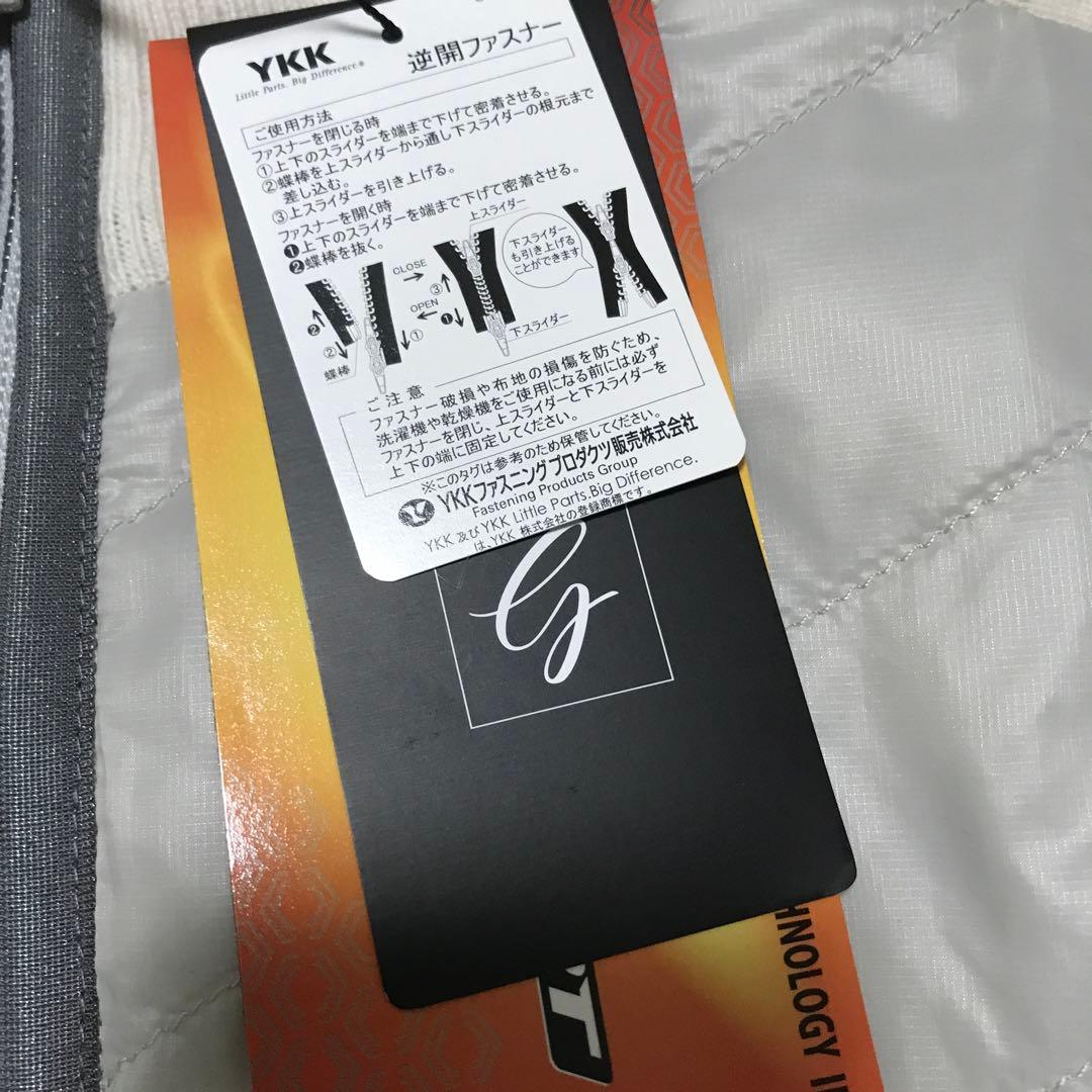 デサント　ジップアップセーター アイボリー/グレー