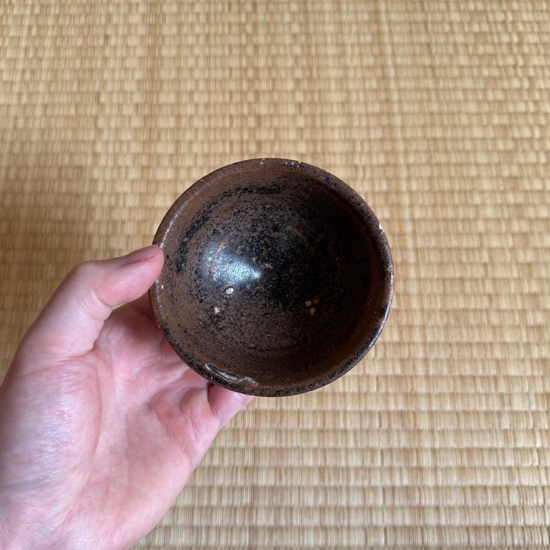 古瀬戸 鉄釉 盃 ぐい呑み 江戸時代 美濃 古美濃 古常滑 酒器 古美術 骨董