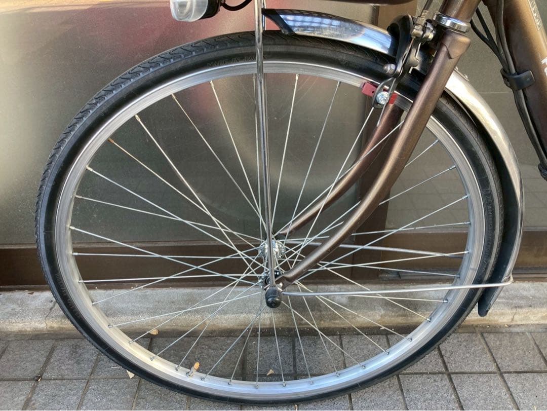 中古電動自転車 パナソニック ビビDX 26インチ ブラウン 横浜 №3643