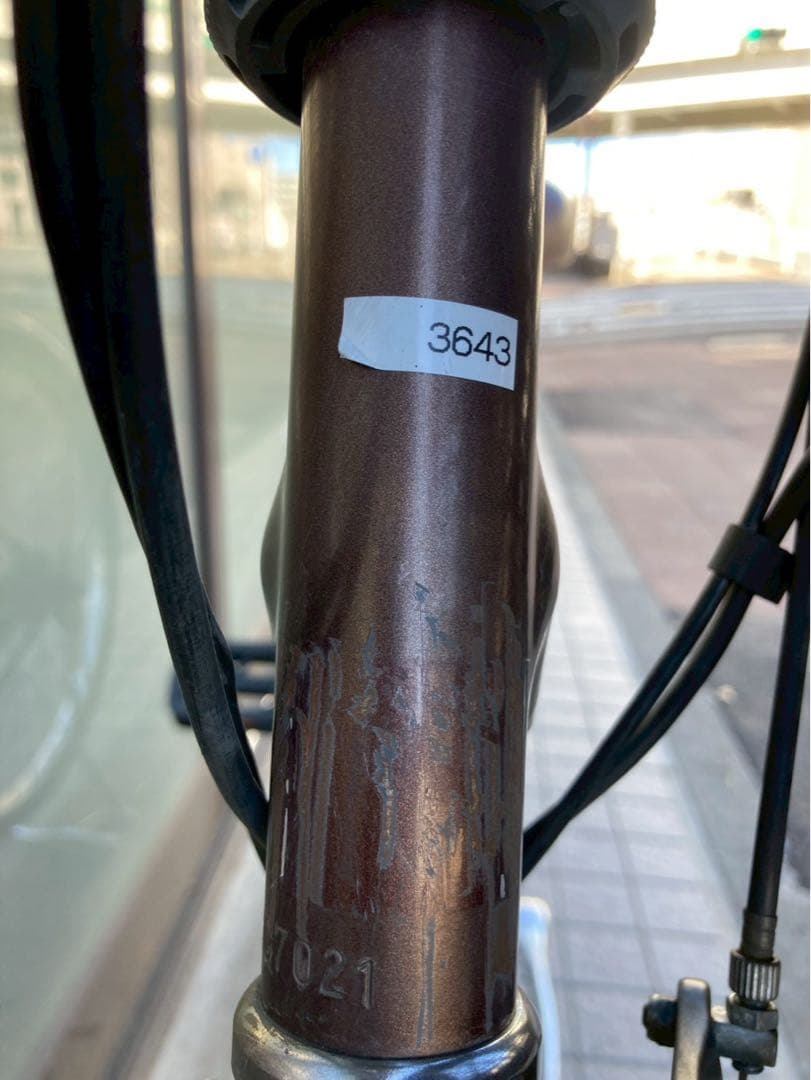 中古電動自転車 パナソニック ビビDX 26インチ ブラウン 横浜 №3643