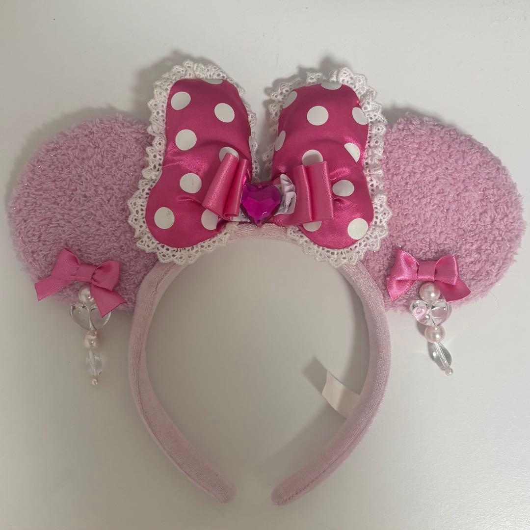 ディズニー ミニー カチューシャ イヤリング ピンク