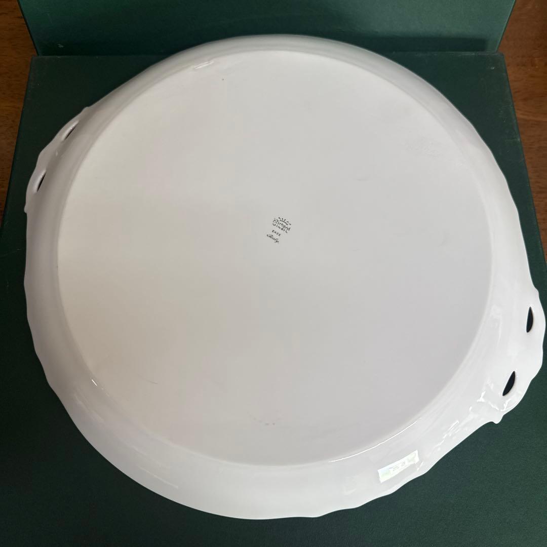 未使用　リチャードジノリ ベッキオホワイト　30cm ケーキトレイ　箱付き