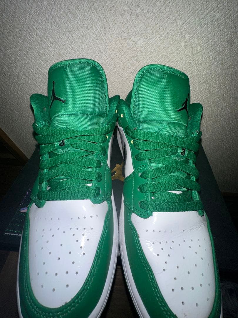 シューズ(男性用) NIKE AIR JORDAN 1 LOW \"PINE GREEN/WHITE\"