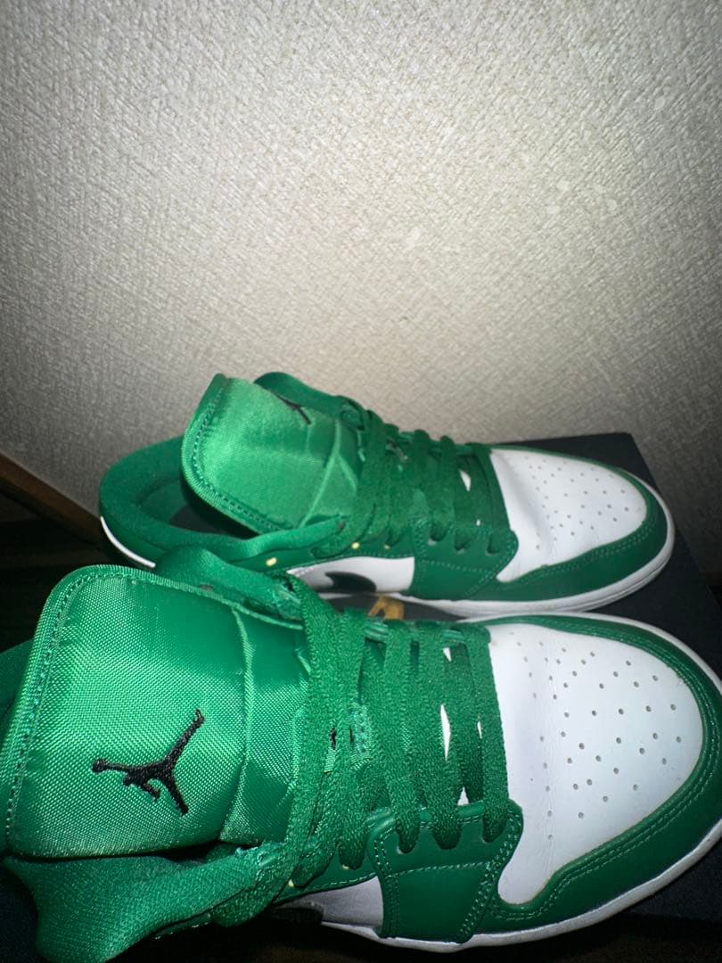シューズ(男性用) NIKE AIR JORDAN 1 LOW \"PINE GREEN/WHITE\"