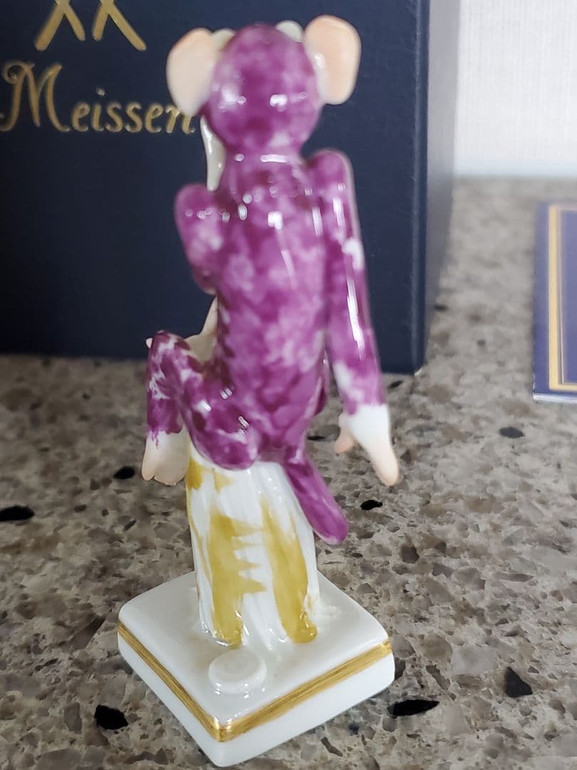 Meissen マイセン　干支シリーズ　猿　磁器フィギュア 専用ボックス付き