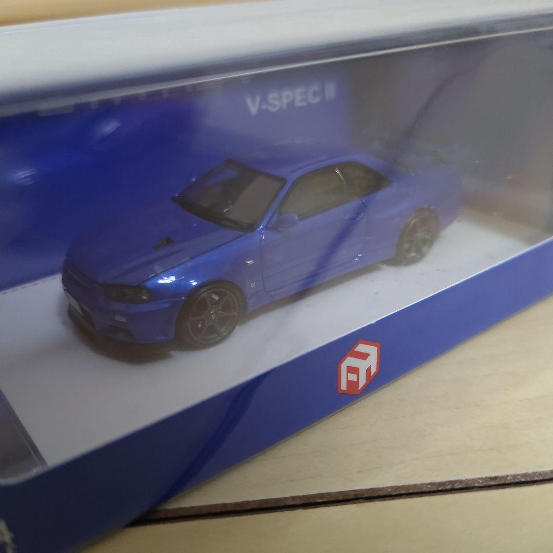 FH 1/64 R34 SKYLINE GT-R R34 V-SPECⅡ ブルー