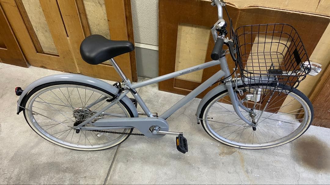 サイクルベースあさひ　自転車　24インチ 鼠色　灰色　シティーサイクル