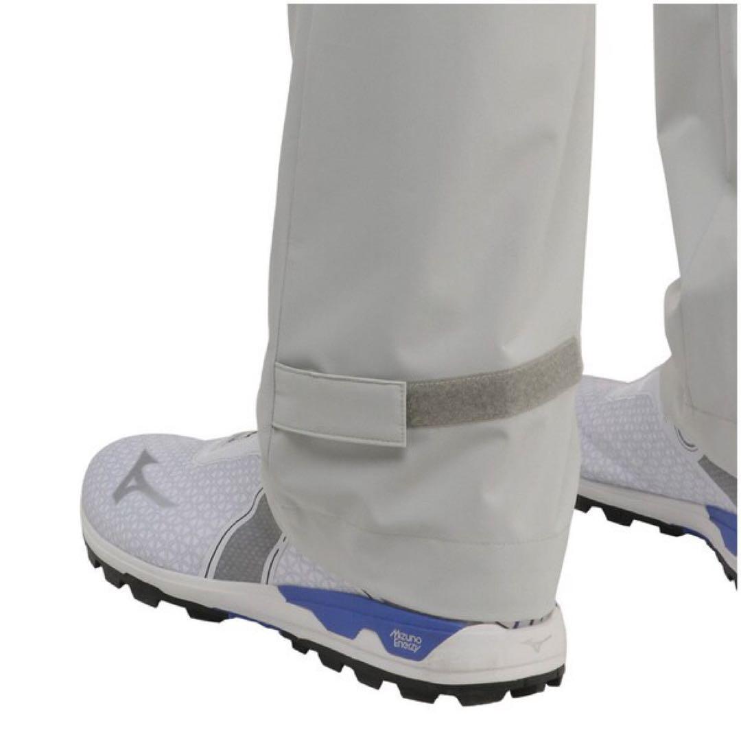 (新品)Mizuno ゴルフ用レインスーツ　ライトグレー　Lサイズ