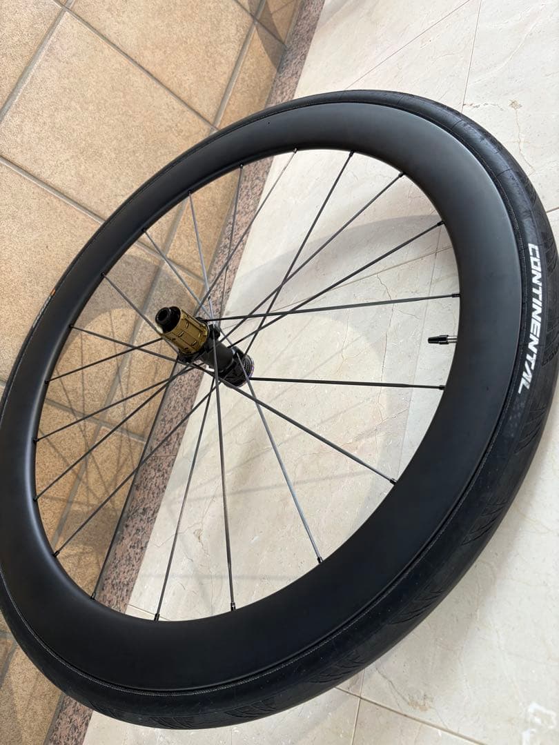 【軽量】中華カーボンリム、カーボンスポーク20H F40、R50、内幅24mm