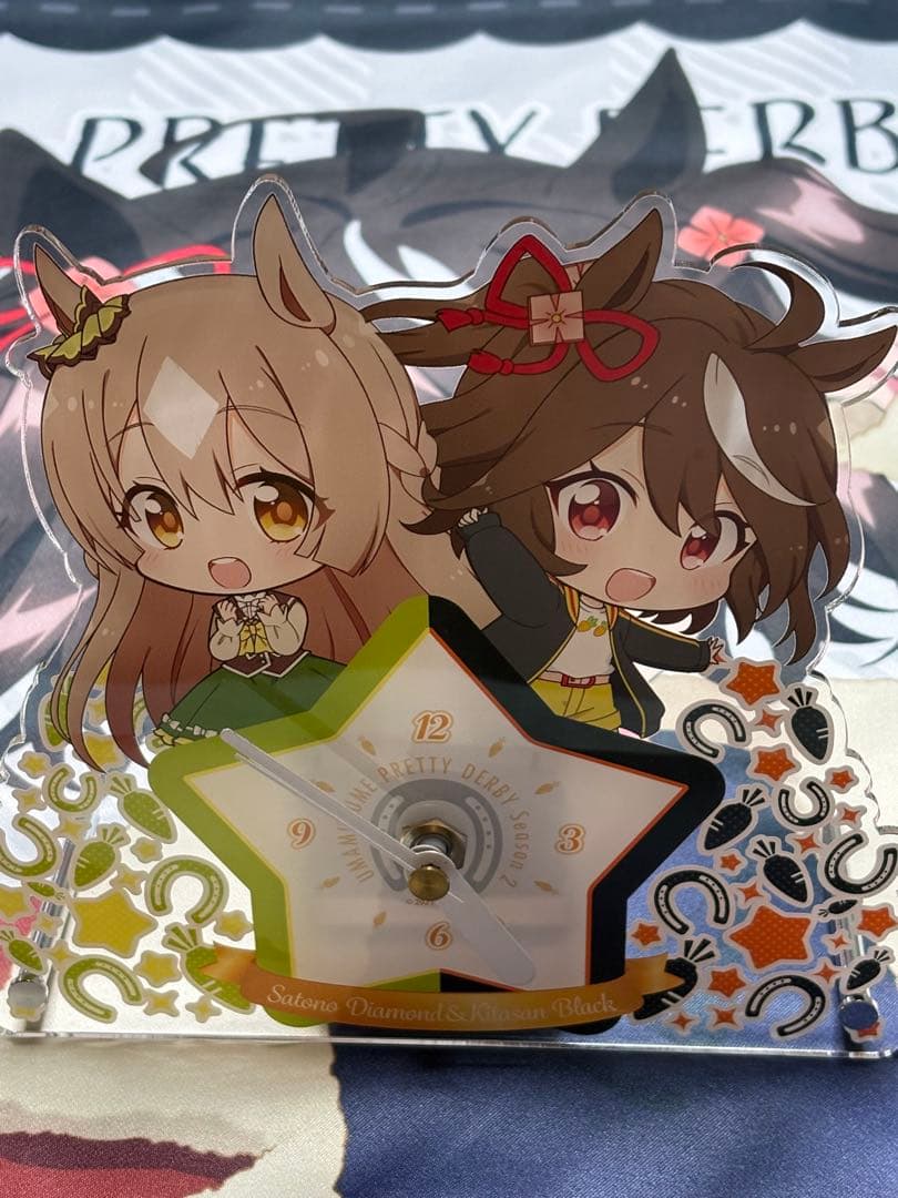 ウマ娘ぷちちょこ置時計キタサンブラック&サトノダイヤモンド美品