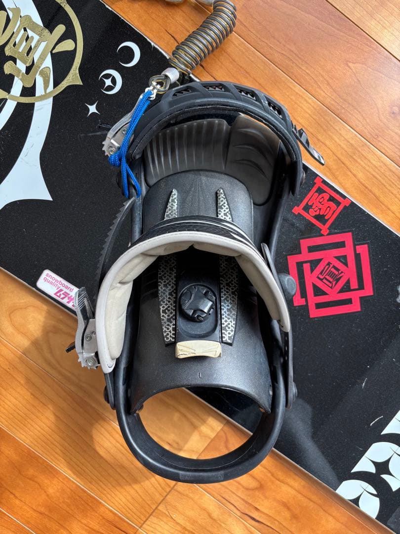 眞空雪板等　雷電　157.5 スノーボード バインディング、カバー付