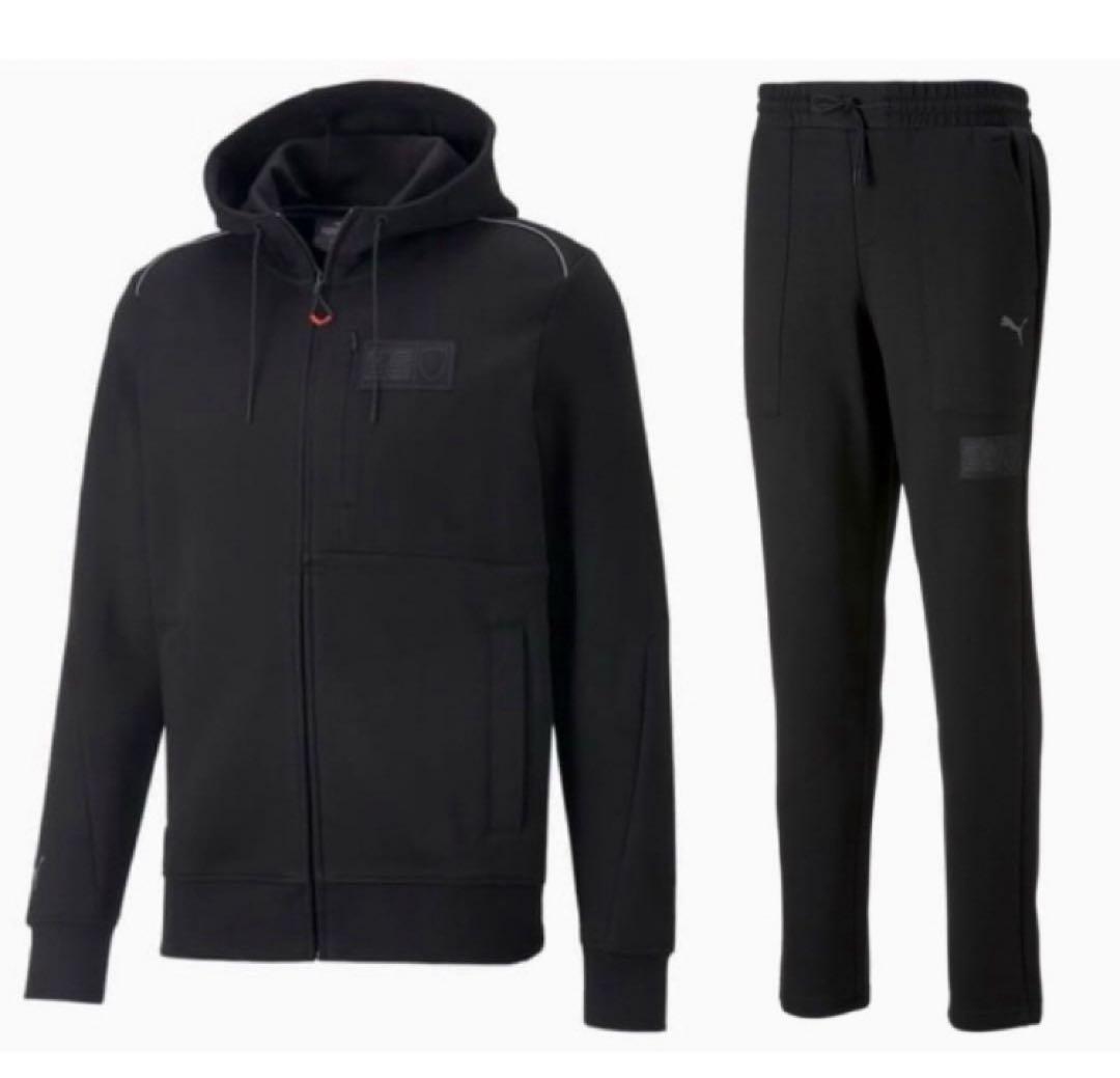 送料無料 新品 PUMA×FERRARI セットアップXL(USサイズL) 黒