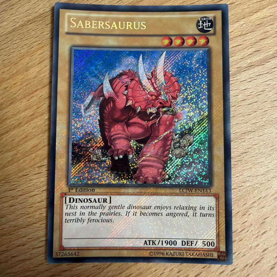 セイバーザウルス EU 1st LCJW シク 3枚 シークレット 英語 遊戯王