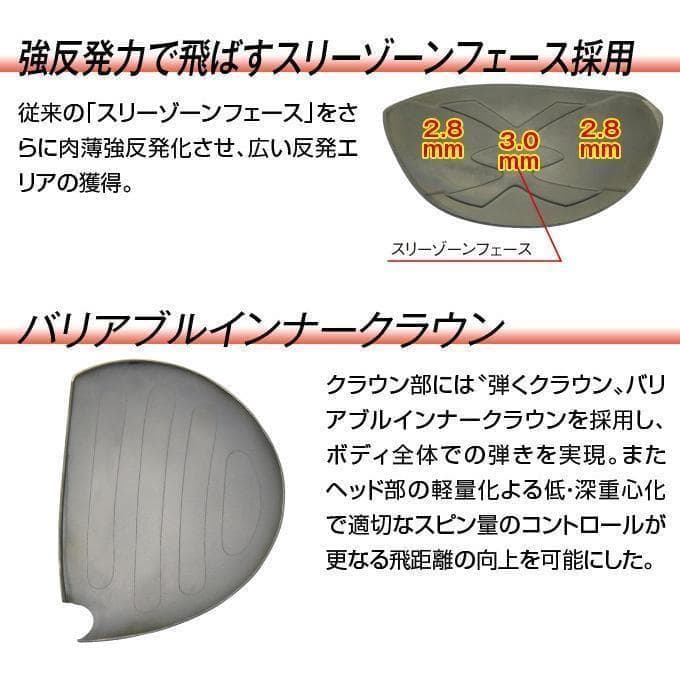 【新品】ワークス左マキシマックスドライバー 三菱プレミア飛匠軽量シャフト仕様