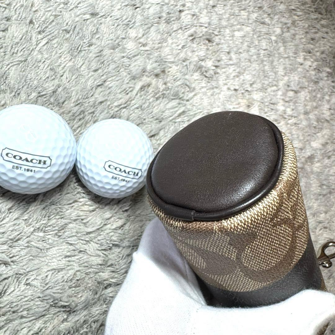 COACH コーチ ゴルフボールケース シグネチャー ボール3つセット