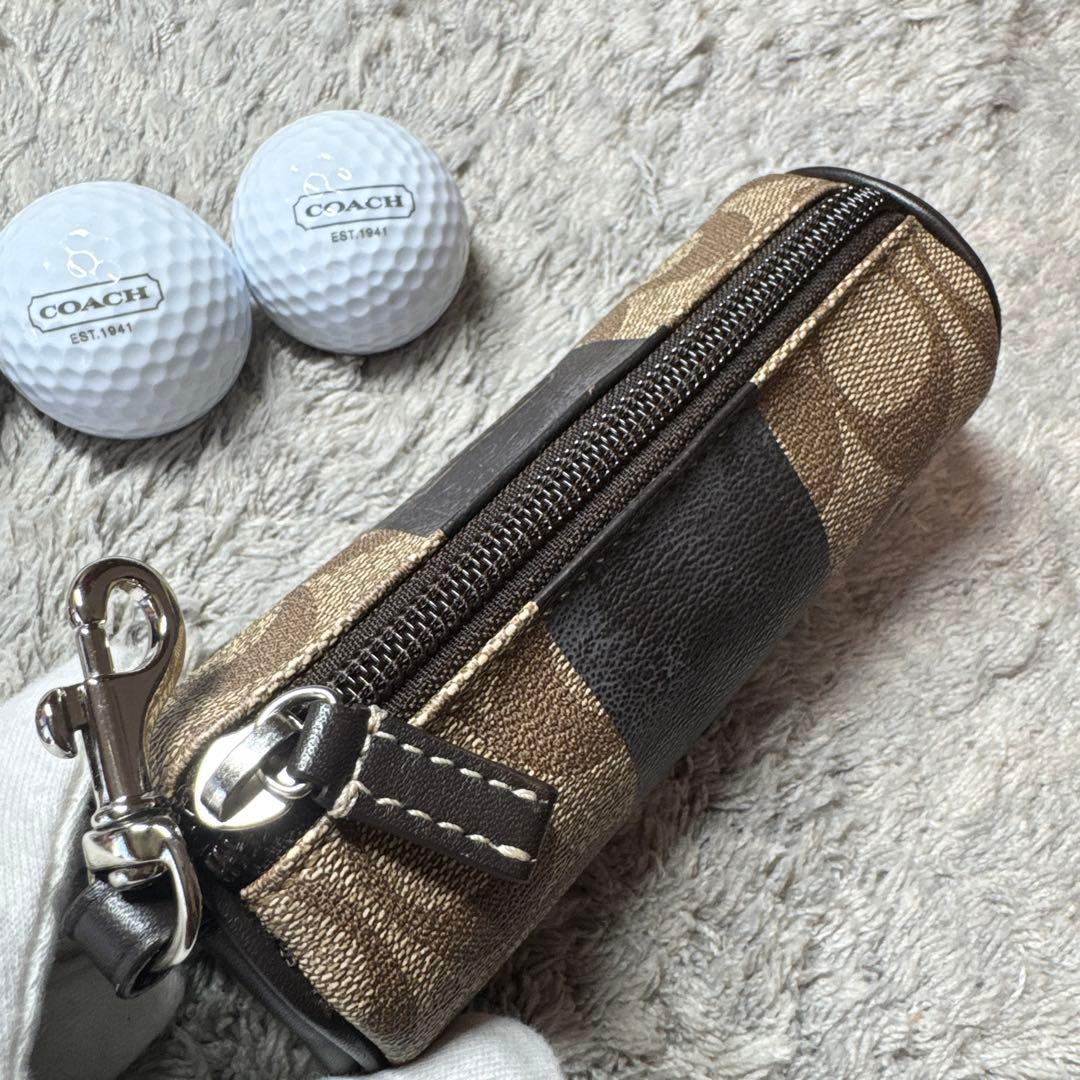 COACH コーチ ゴルフボールケース シグネチャー ボール3つセット