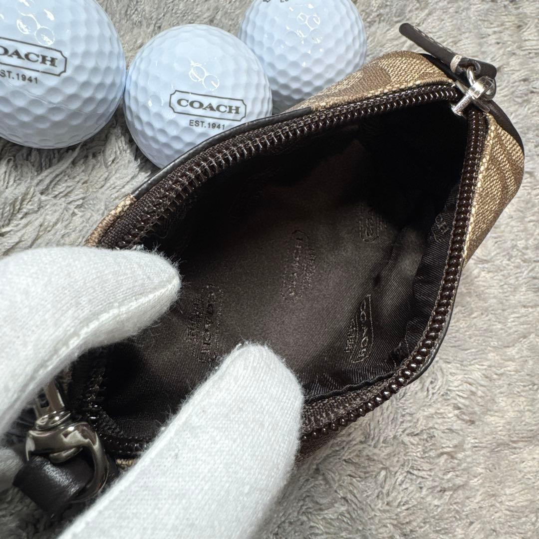 COACH コーチ ゴルフボールケース シグネチャー ボール3つセット