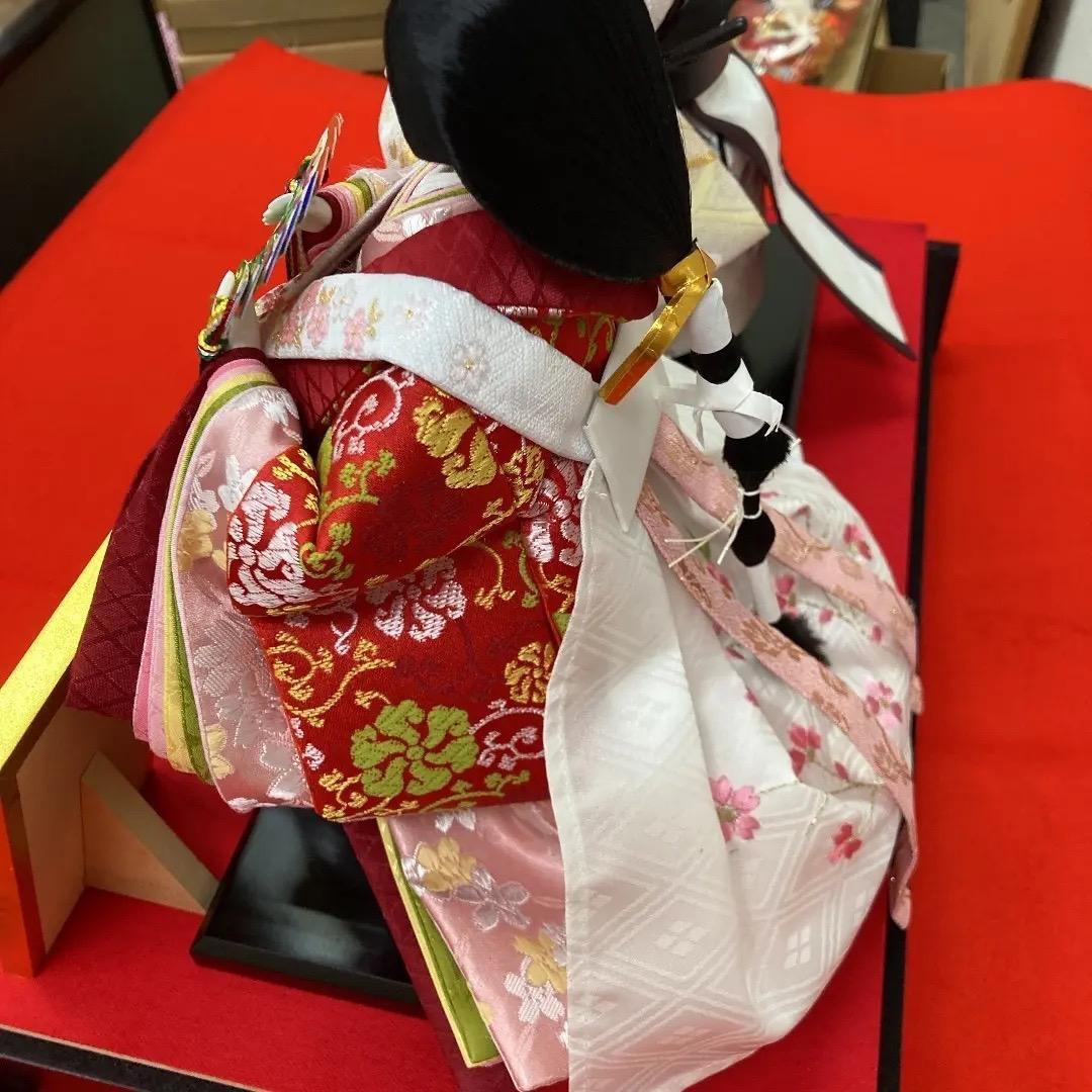 ゆずK8 親王ケース　オルゴールつき　立ち雛　アクリルケース　巾48㎝位