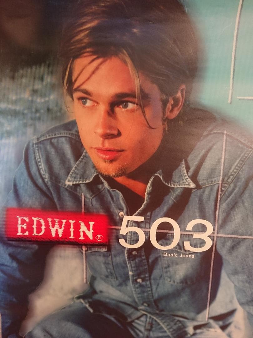 ブラッドピット　EDWIN　非売品　ポスター　置物　インテリア　A1656