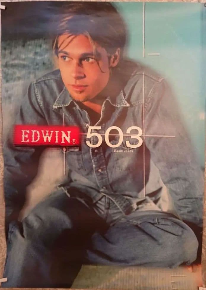 ブラッドピット　EDWIN　非売品　ポスター　置物　インテリア　A1656