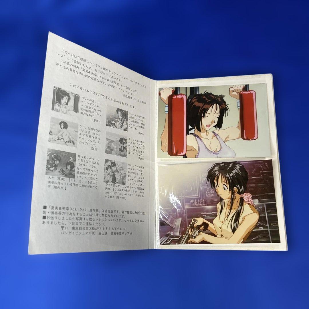 【未使用】非売品 逮捕しちゃうぞ「夏実&美幸DokiDoki生写真」 ➕下敷き