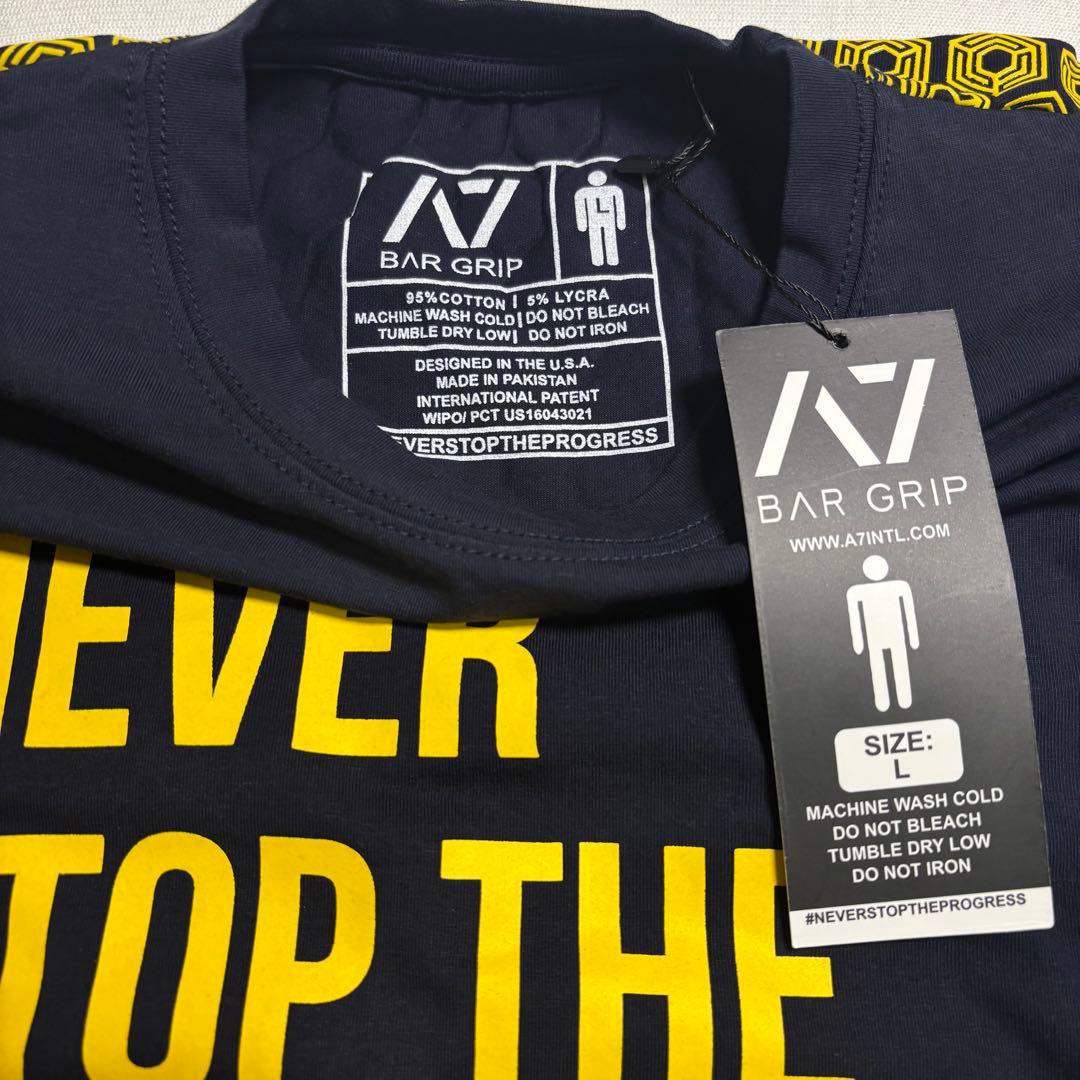【新品タグ付】A7 Bar Grip「NEVER STOP」Lサイズ ネイビー