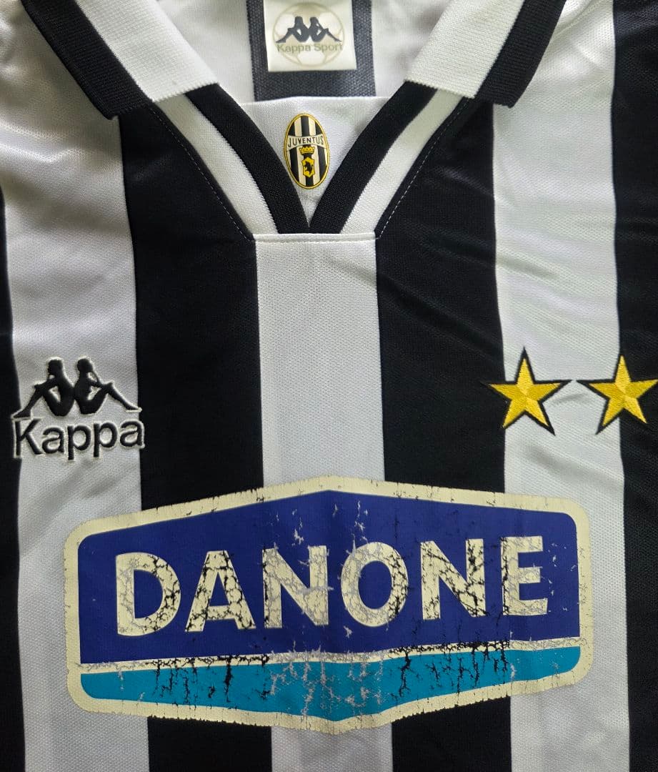 ユベントス　Kappa ストライプシャツ DANONE 2つ星