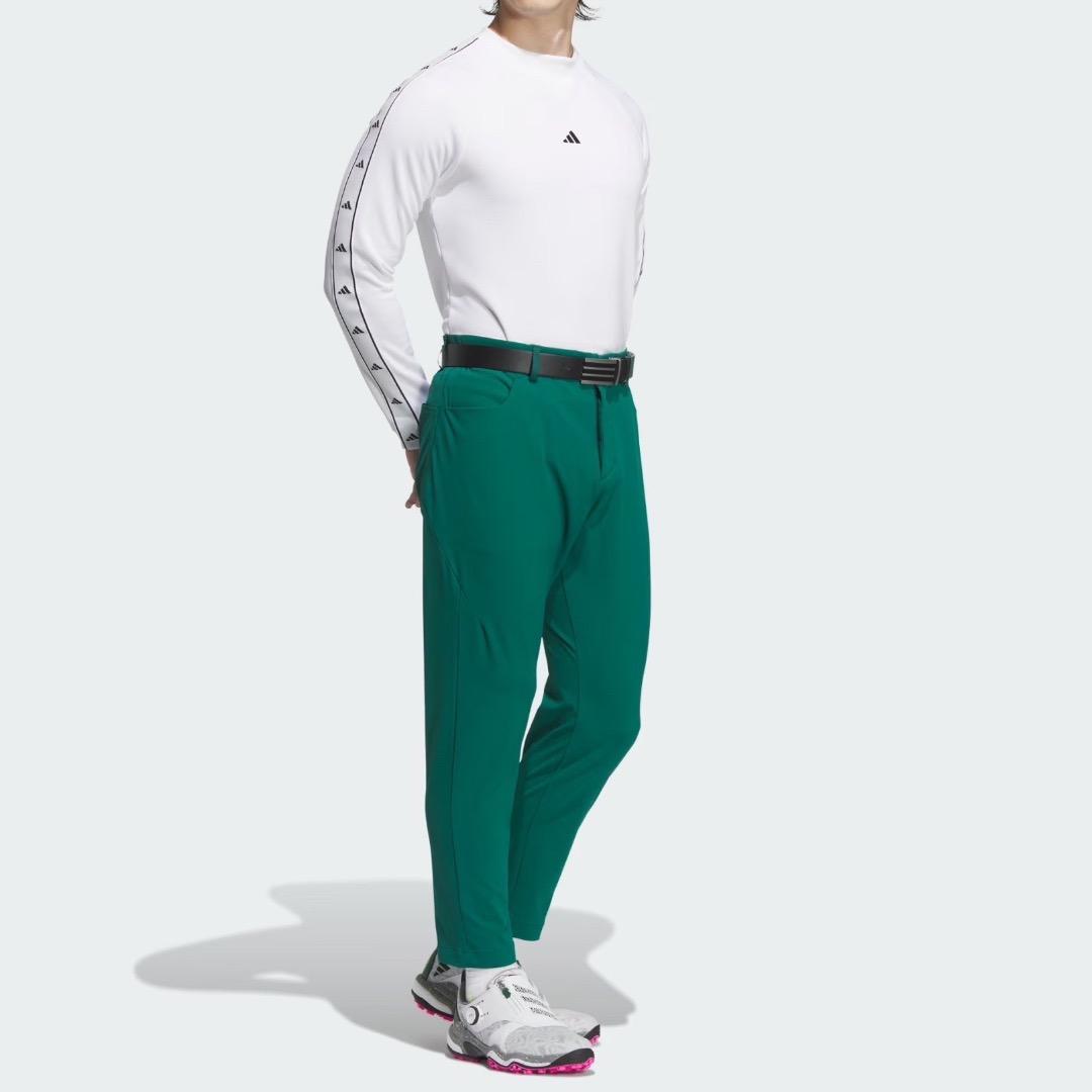 【100】秋冬 定価17,600円 アディダス ゴルフ 防風 アンクルパンツ 緑