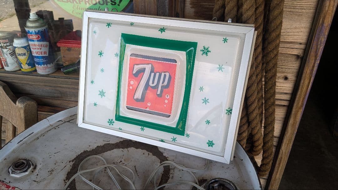 セブンアップ　7up メタルラック　ランプ　ビンテージ　usa　まとめて