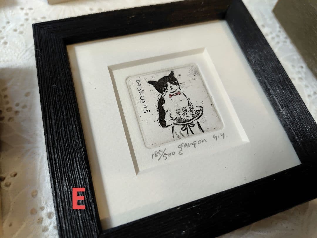 山岡康子❁猫の版画全6種