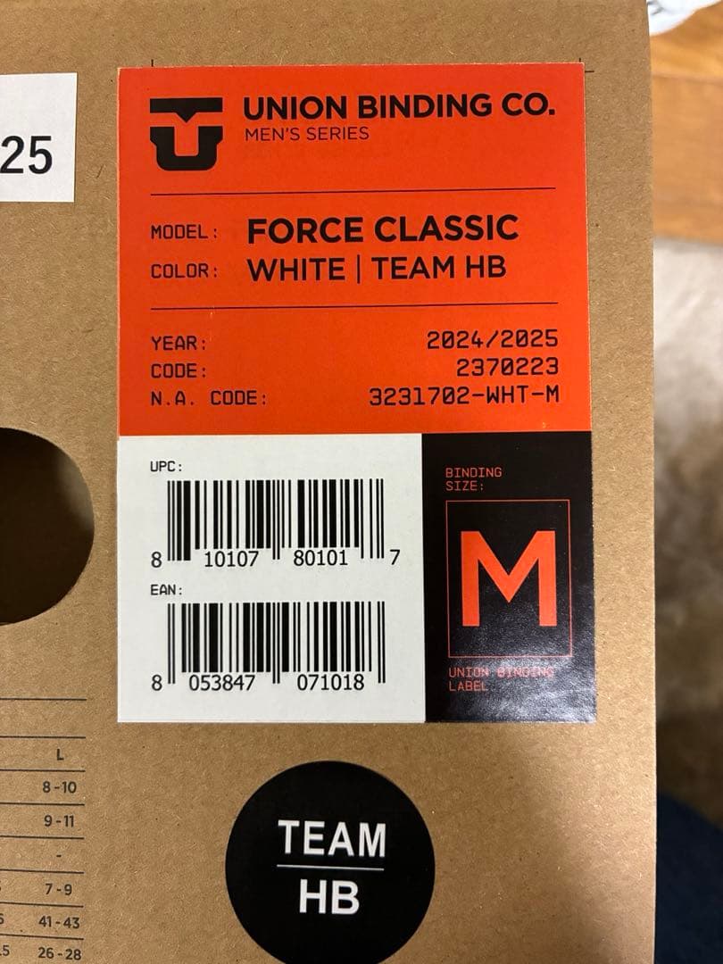 UNION Force Classic 24-25モデル　Mサイズ