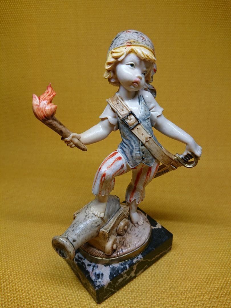 【美品】人形　イタリア　オブジェ　置物　インテリア　工芸品　美術品　A1578