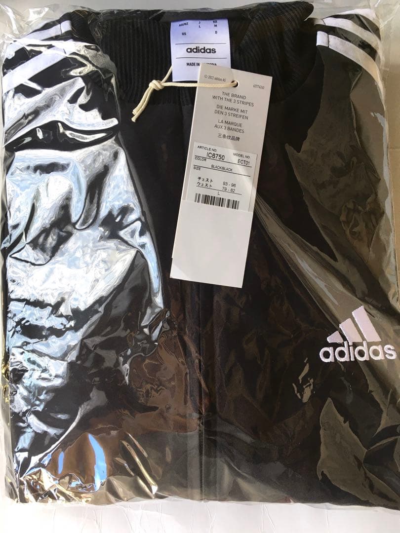 【adidas/アディダス】スリーストライプス ウーブントラックスーツ・L・黒