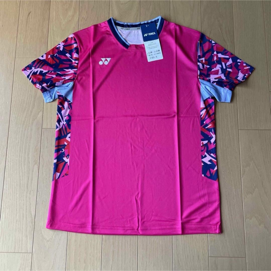 ヨネックスYONEX バドミントン日本代表モデルゲームシャツ新品XLベリーピンク