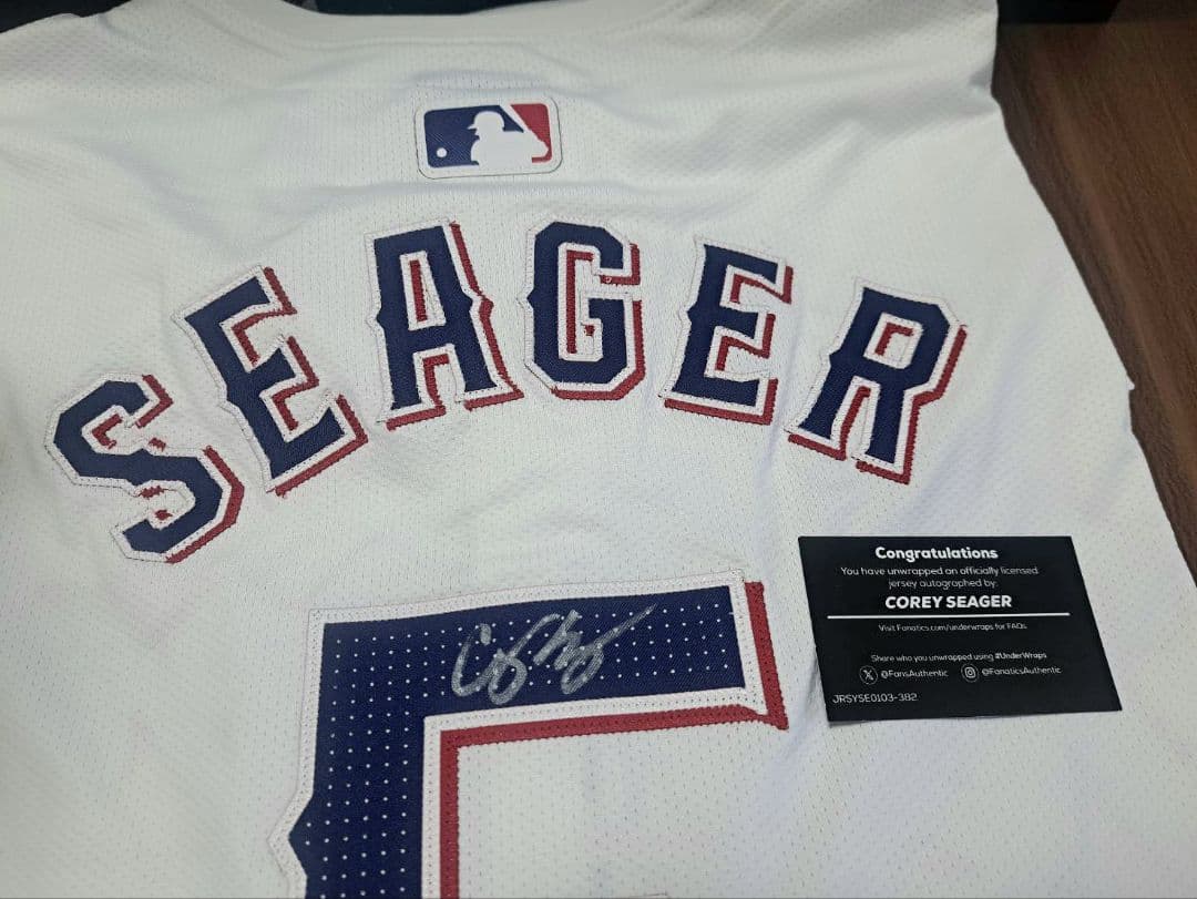 直筆サイン ユニフォーム fanatics Seager シーガー wbc