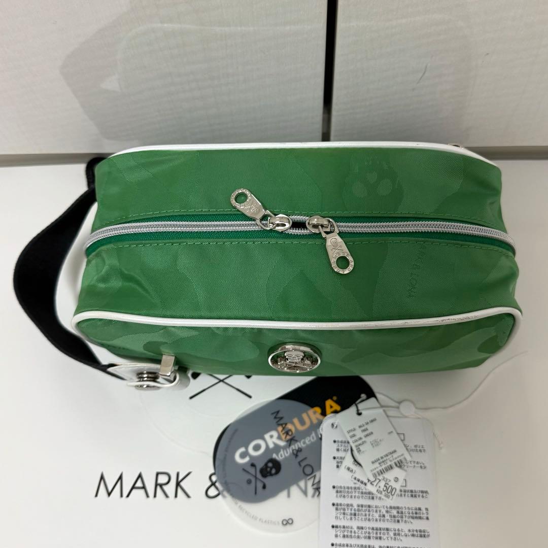 美品 ☆ MARK&LONA ポーチ クラッチ 緑 マーク&ロナ カートバッグ