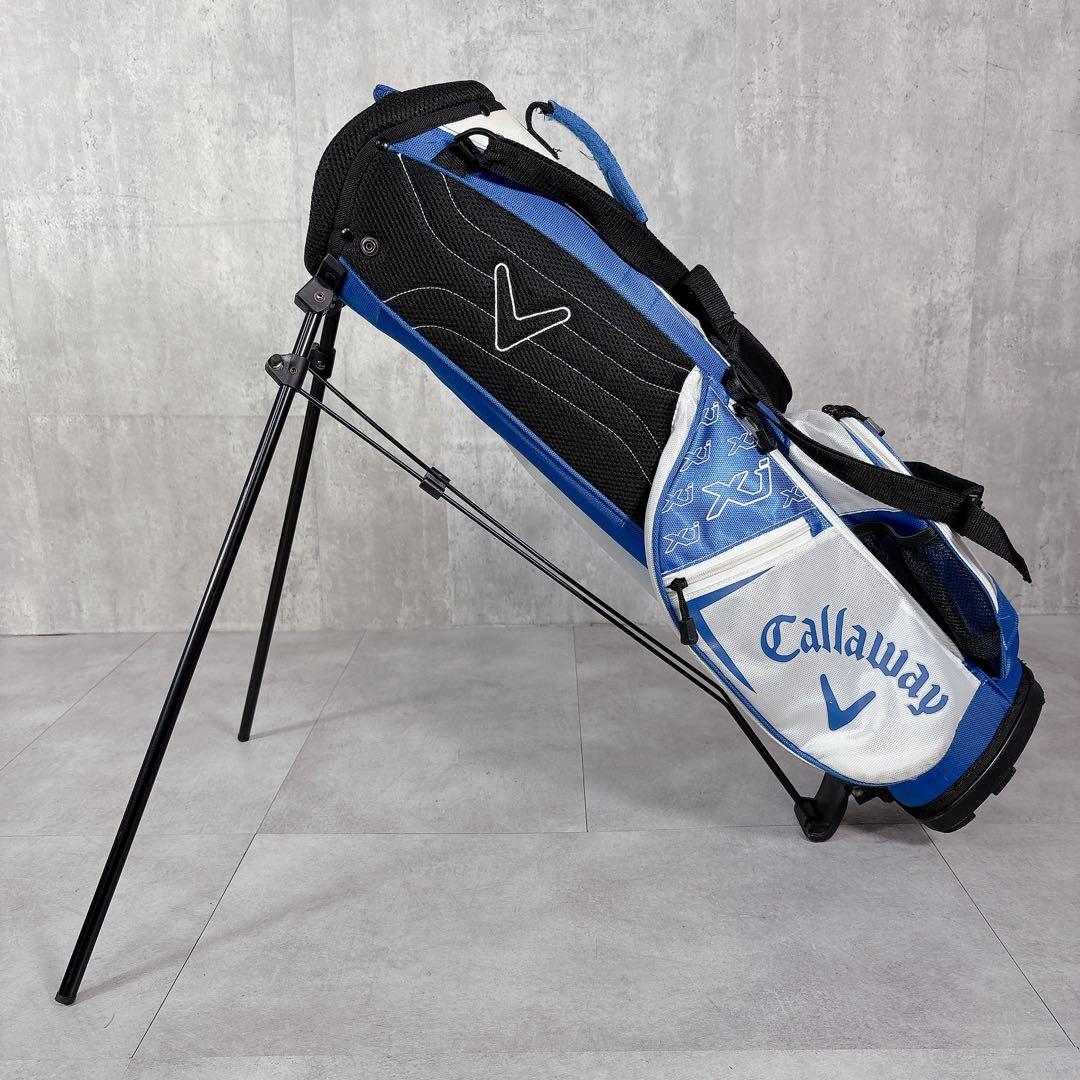 T455 Callaway XJ ジュニア キャディバッグ 単品 スタンド 青白