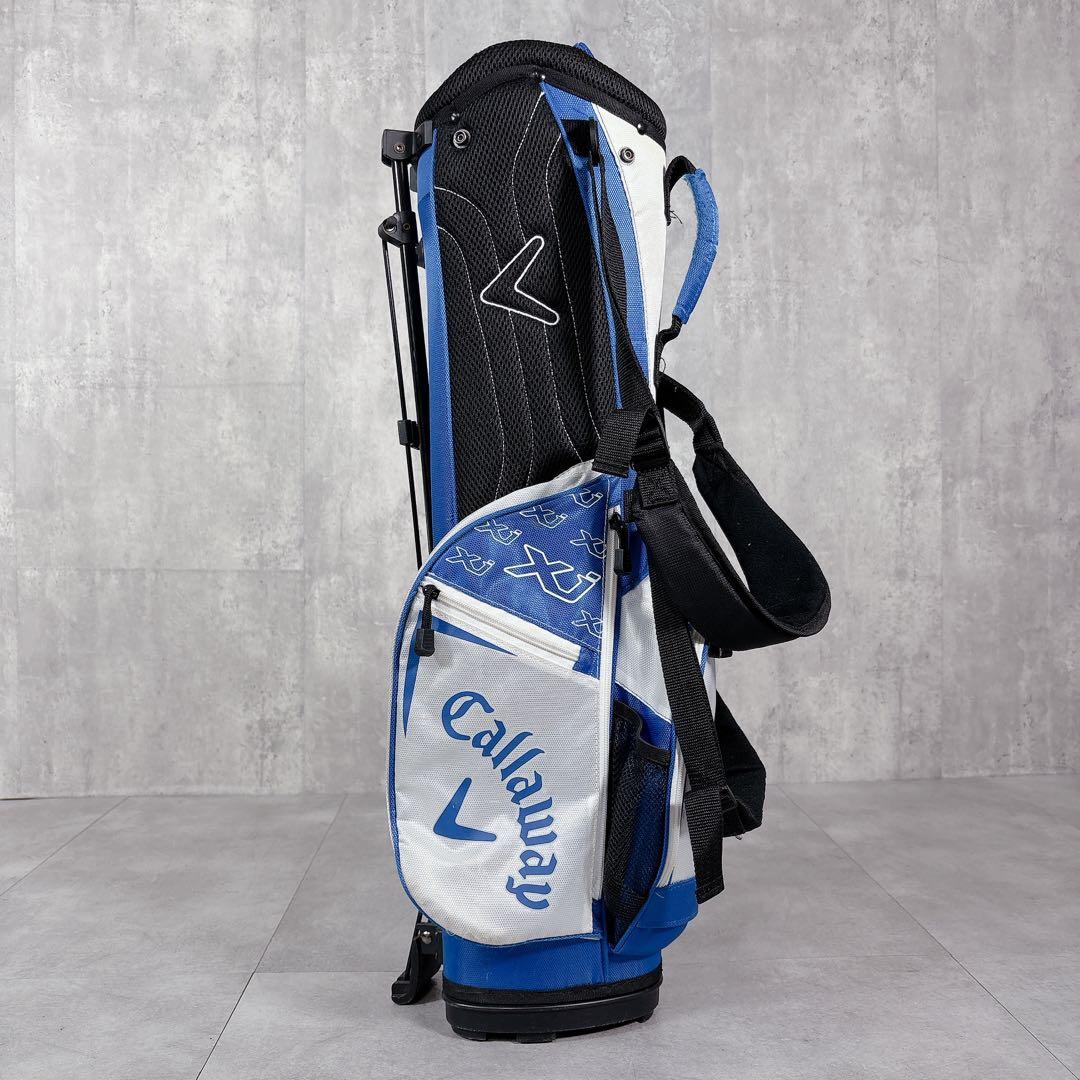 T455 Callaway XJ ジュニア キャディバッグ 単品 スタンド 青白