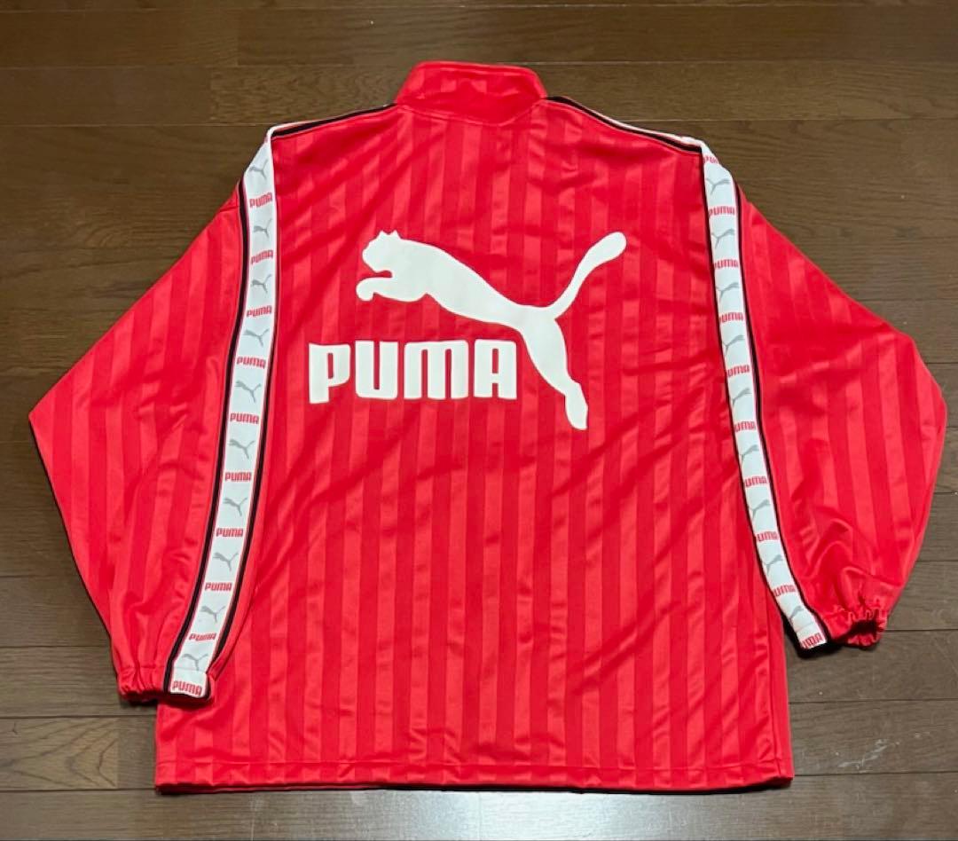 PUMA プージャ　セットアップ上下　刺繍ロゴ　レッド　ホワイト　XO