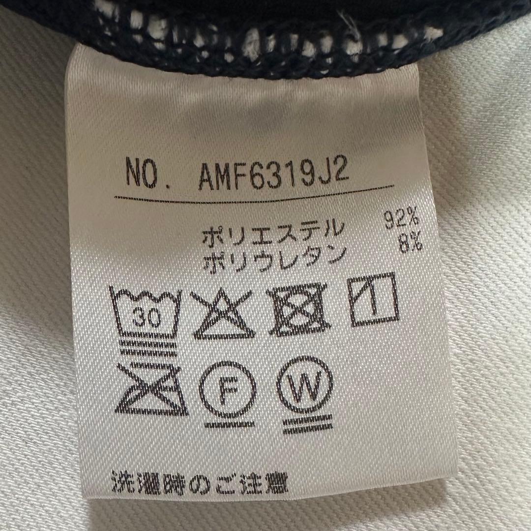 And per se ネイビー ジップアップジャケット ロゴ入り